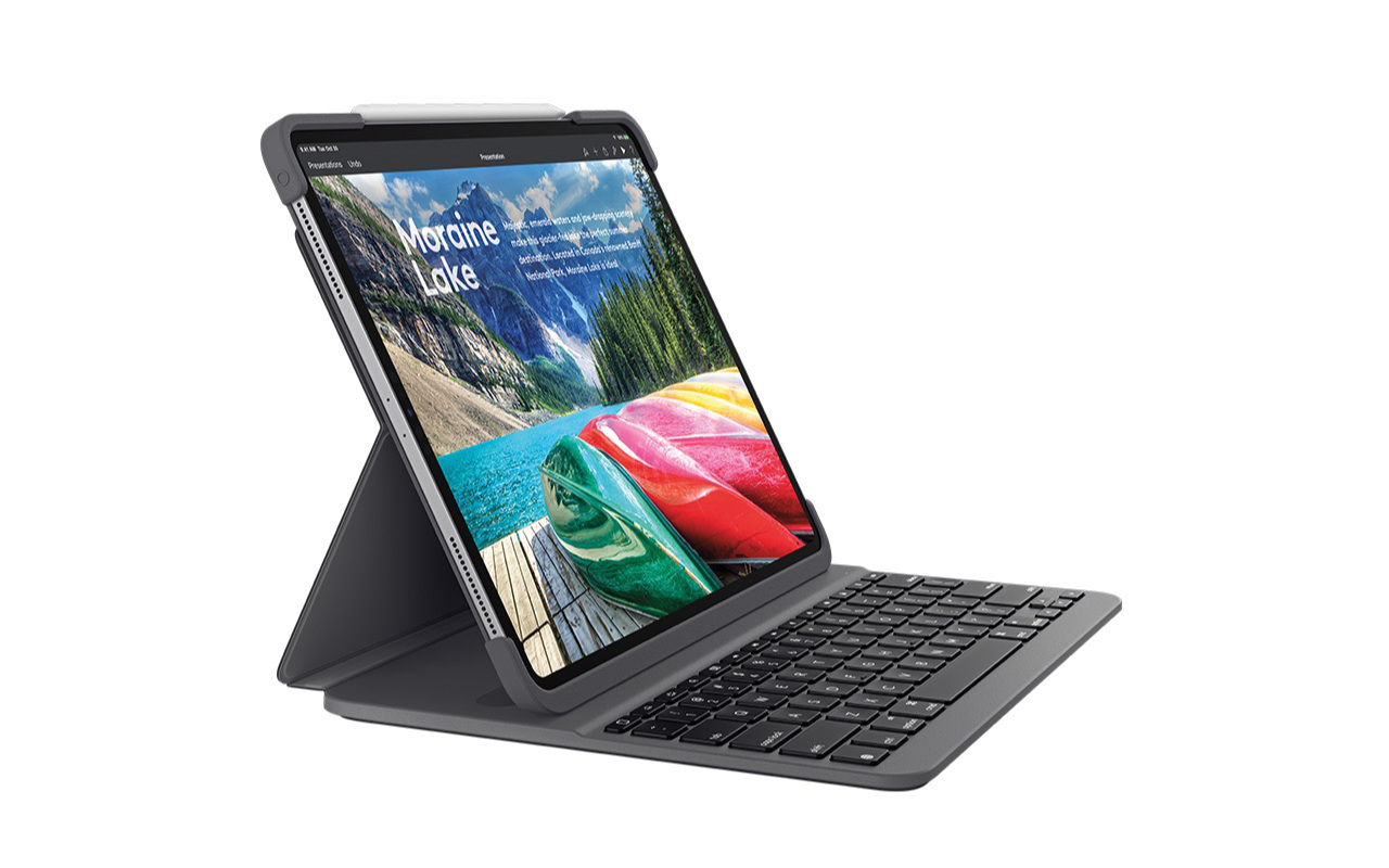 Logitech Slim Folio Pro gives iPad Pro a proper keybo   ard