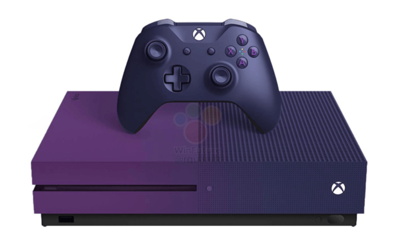 black and purple xbox one controller