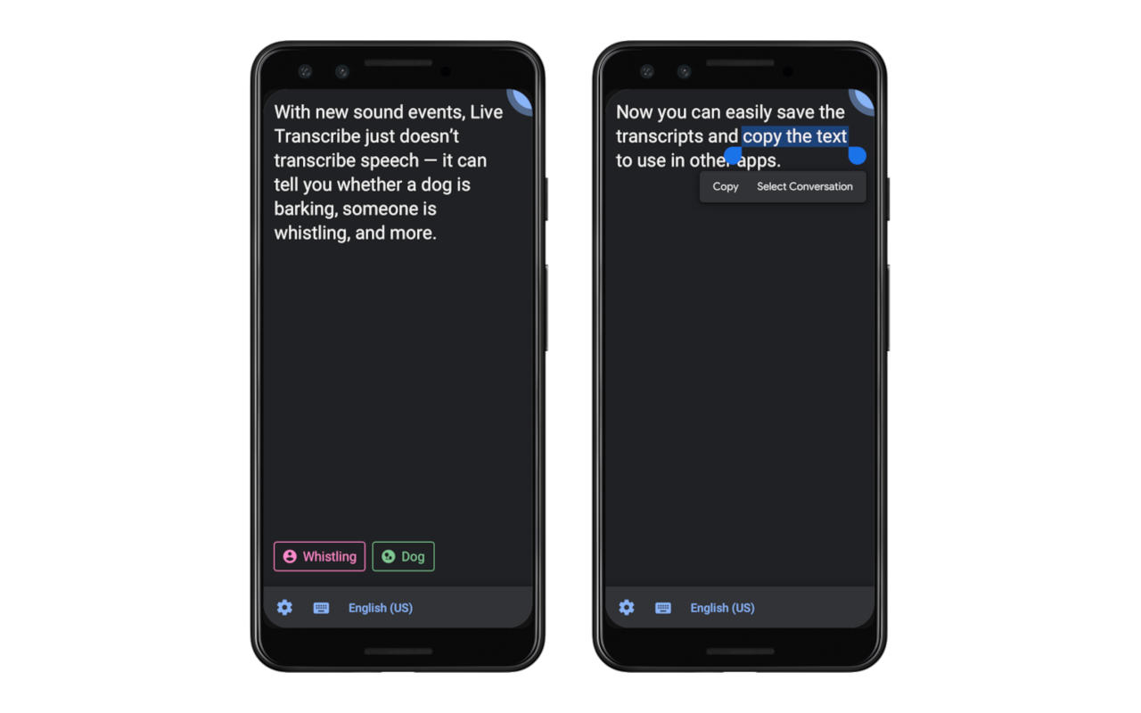 transcribe speech to text android