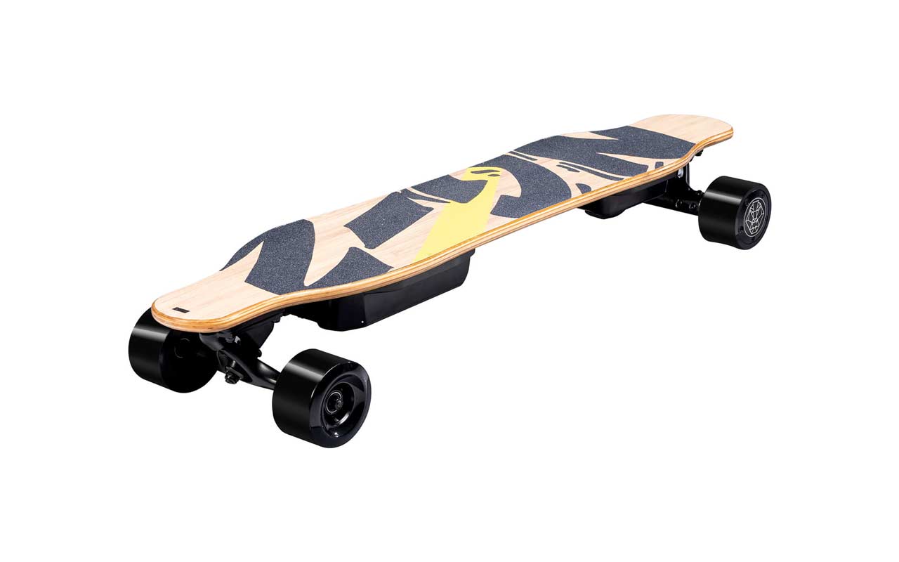 Swagtron NG2 smart electric longboard AI moves with shifts in weight