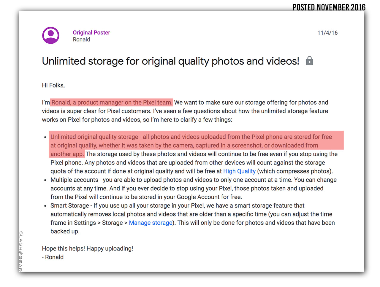 Pixel 4 Officially Ends Free Original Quality Uploads To Google Photos Slashgear