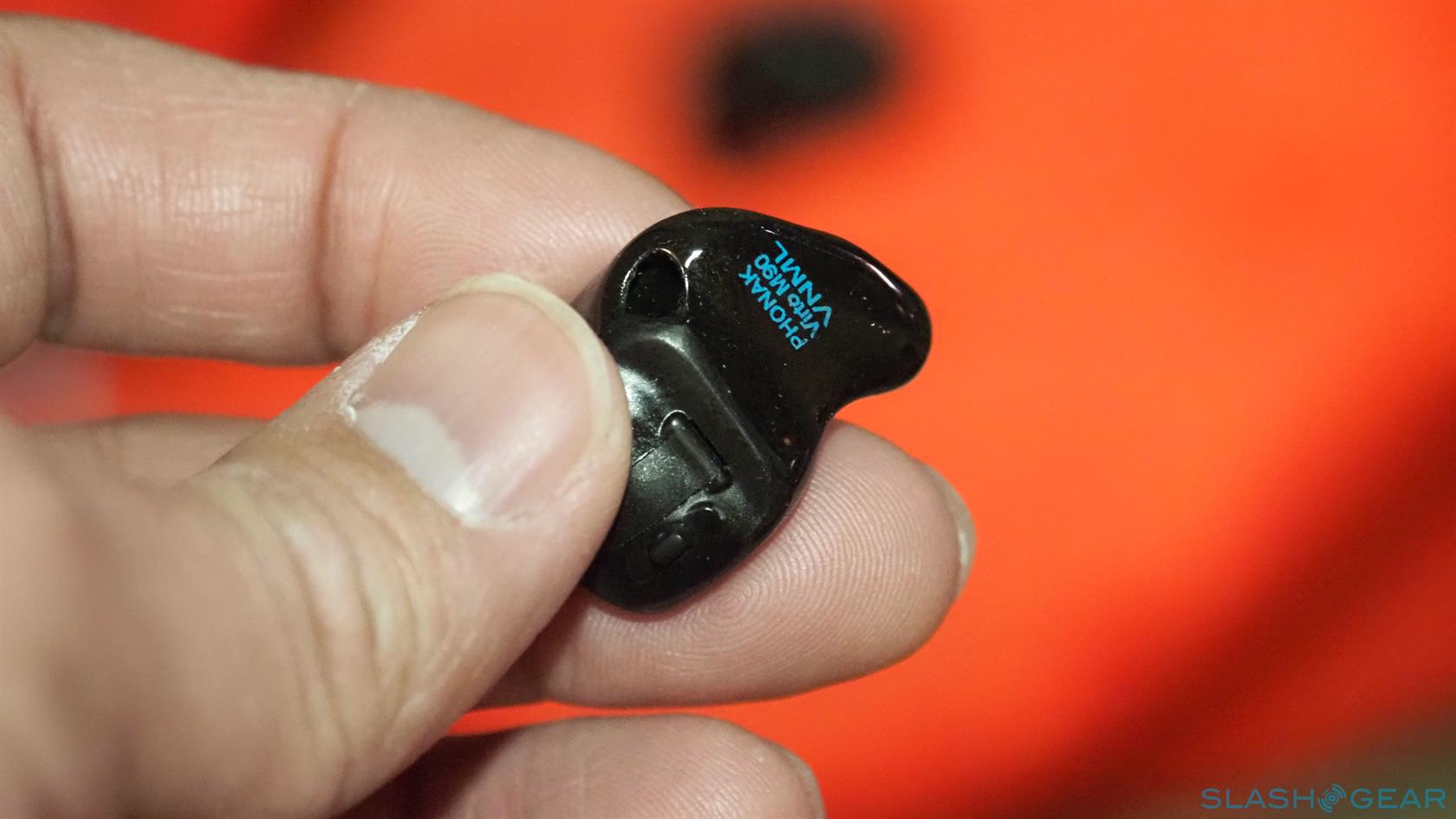Phonak Virto Black hearing aids look like regular wireless earbuds
