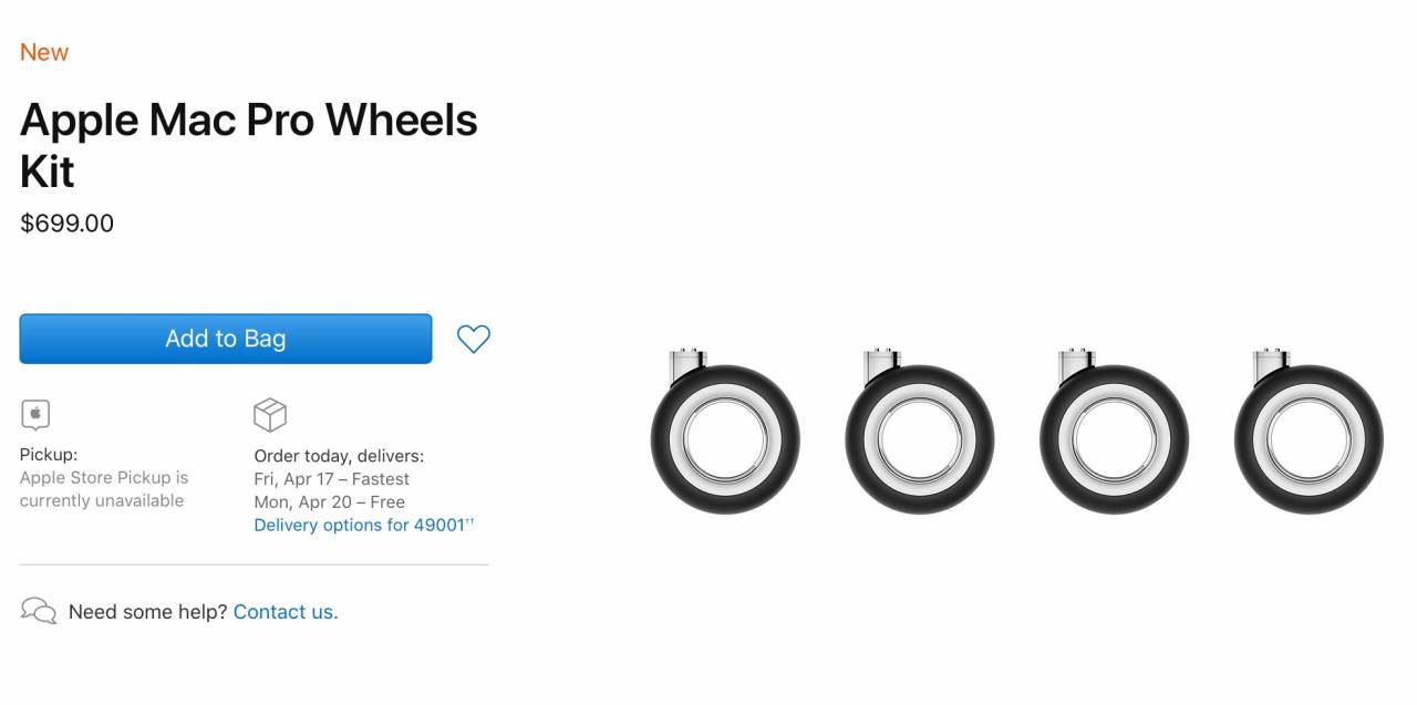 Apple S New Mac Pro Wheel Kit Costs More Than An Iphone Se Slashgear