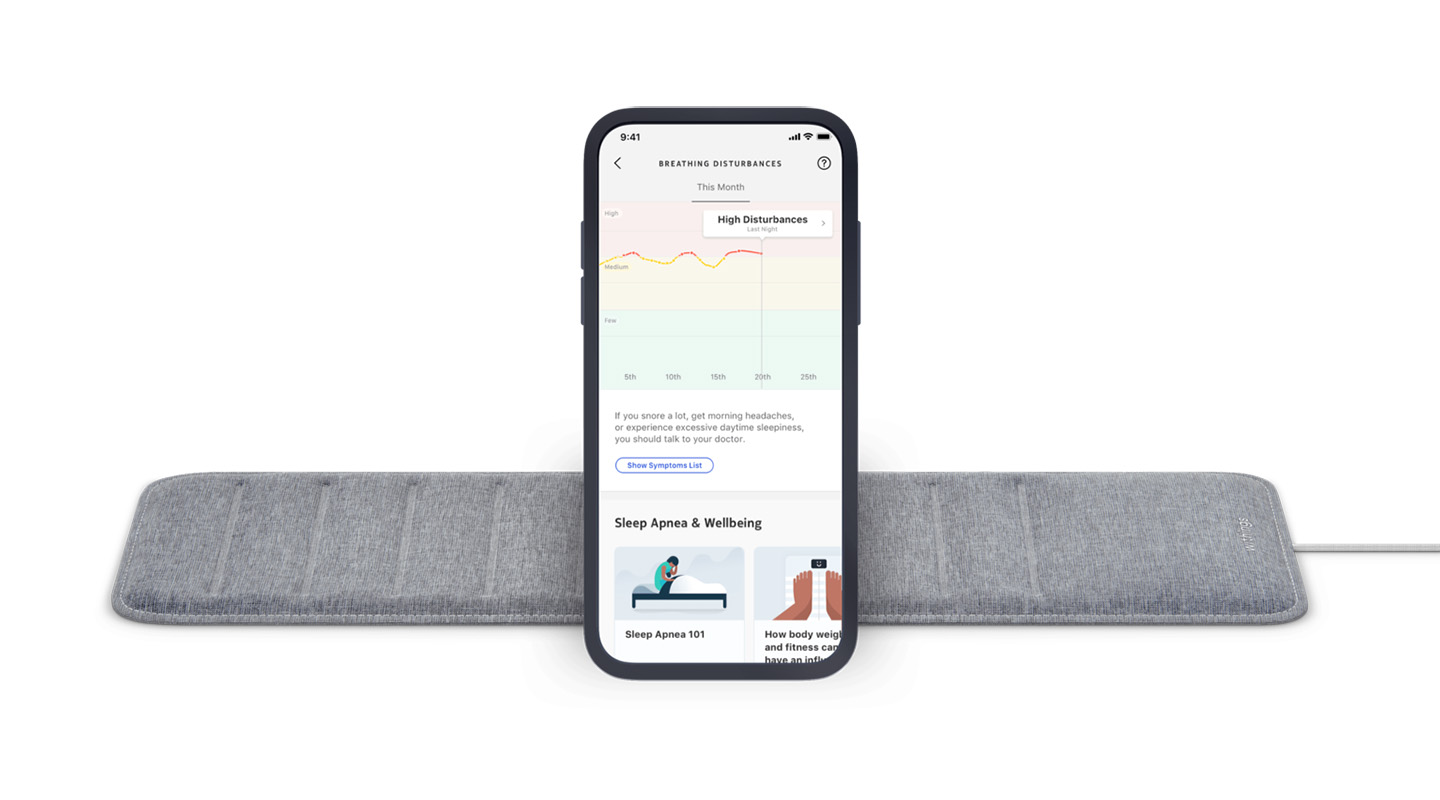 withings sleep analyzer mattress thickness