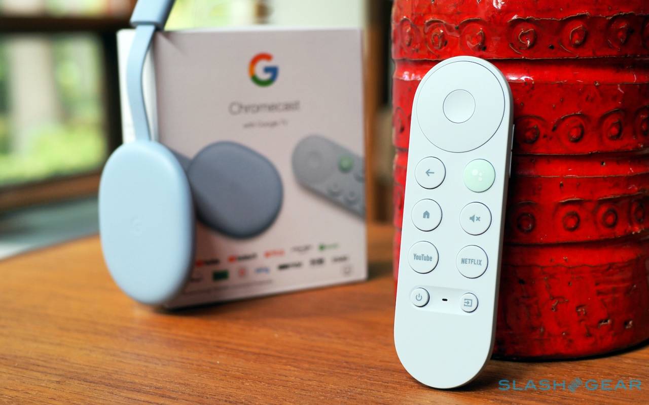 white light on google chromecast remote