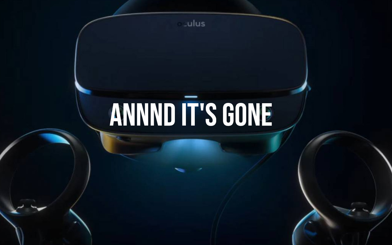 oculus rift s discontinued