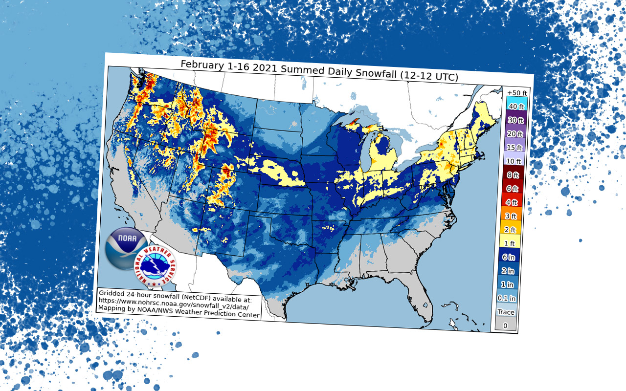 These Astonishing NOAA Maps Show Just How Much Snow The US Is Under 