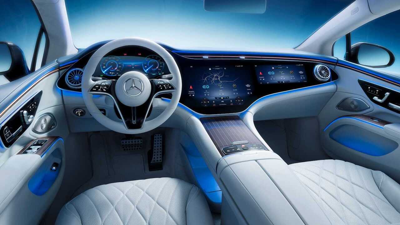 Mercedes Benz Unveils 22 Eqs Interior Without Mbux Hyperscreen Slashgear