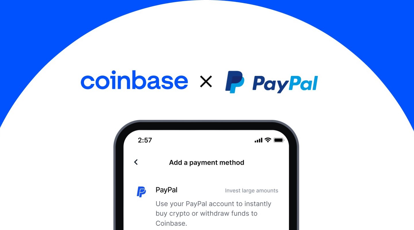 Coinbase now supports using PayPal to buy cryptocurrencies ...